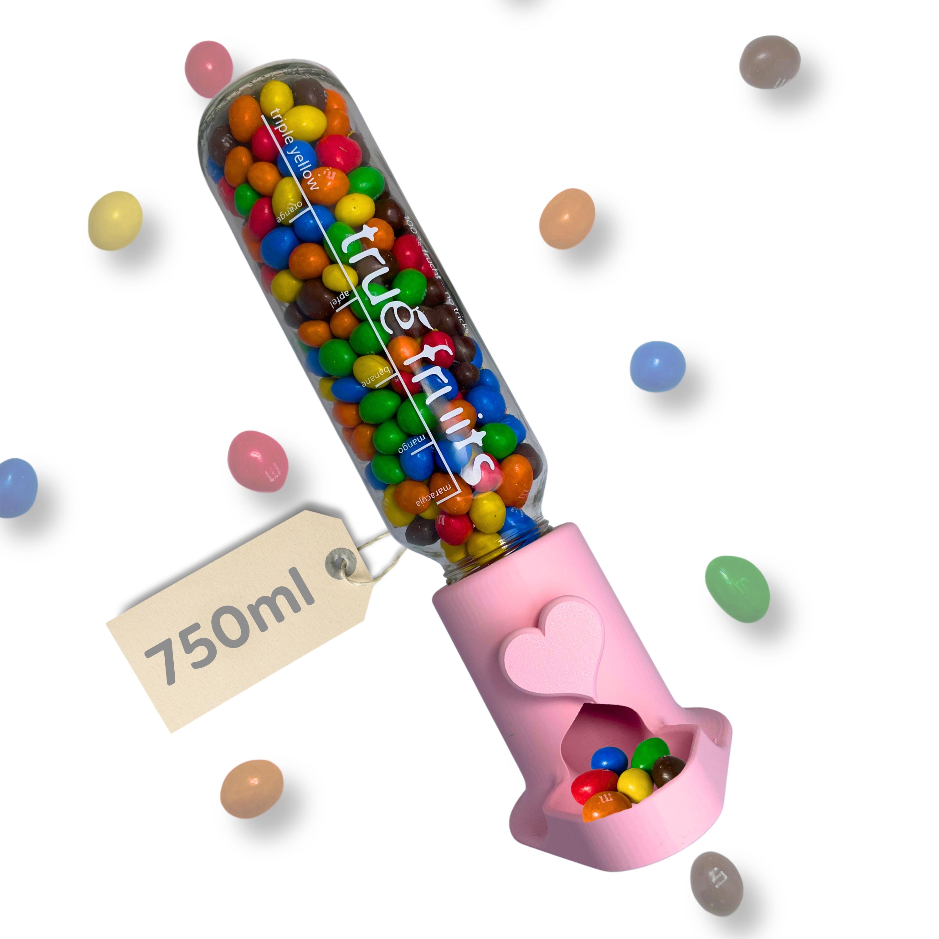 Sweet dispenser for True Fruits bottle