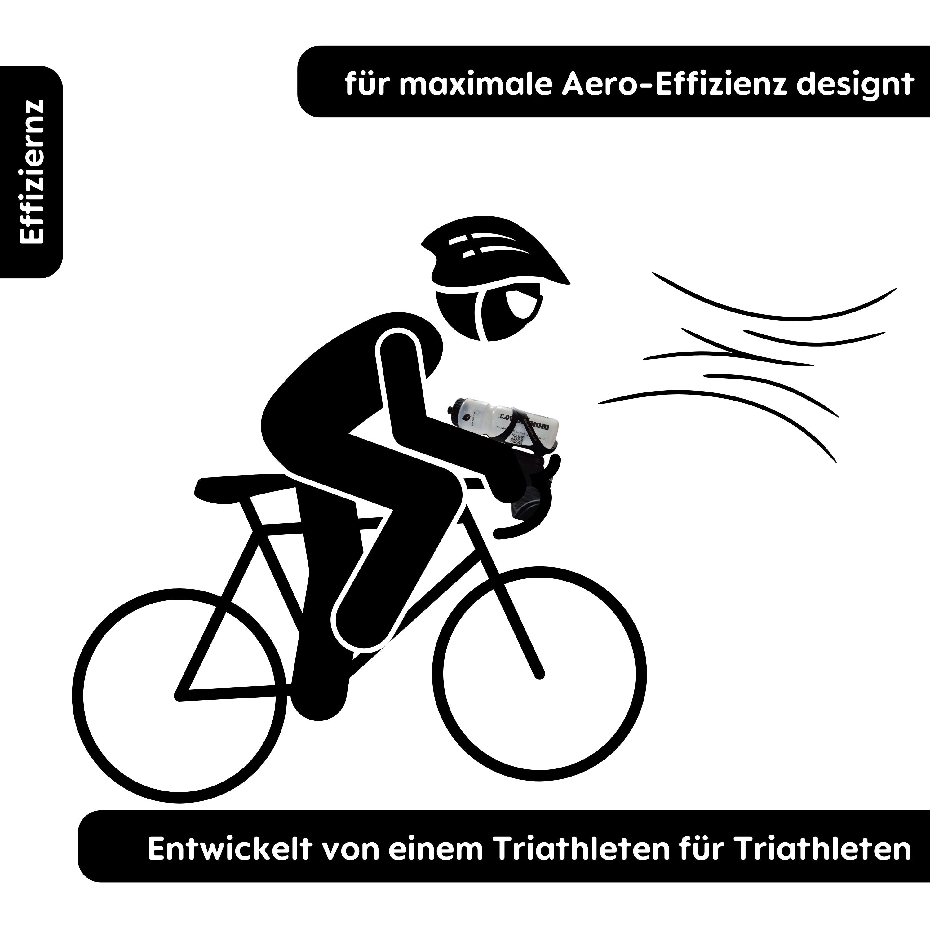 BTA Flaschenhalter für Scott Plasma 6 Fahrrad | Aero-Halter aus Carbonverstärktem Hochleistungskunststoff schwarz