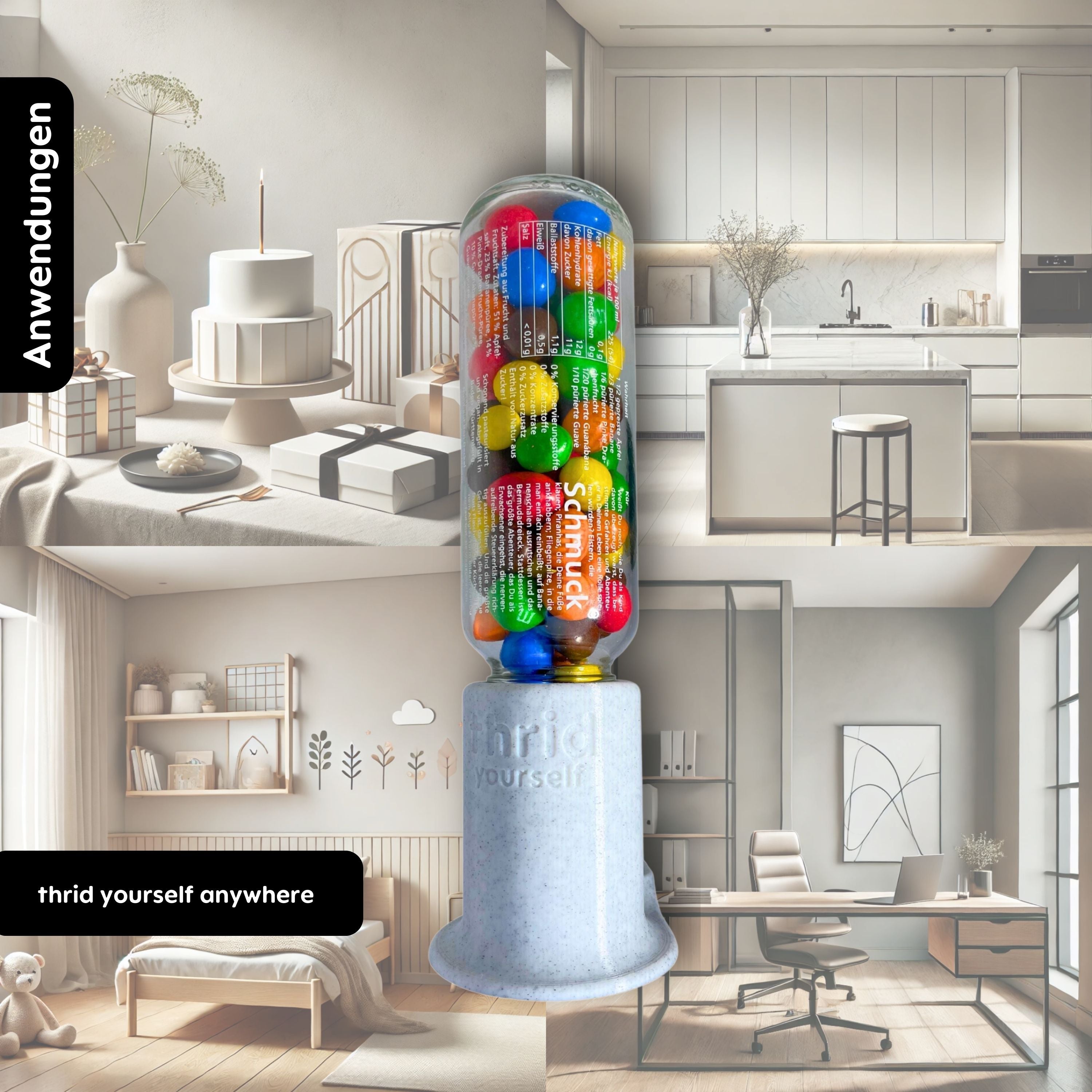 Sweet dispenser for True Fruits bottle