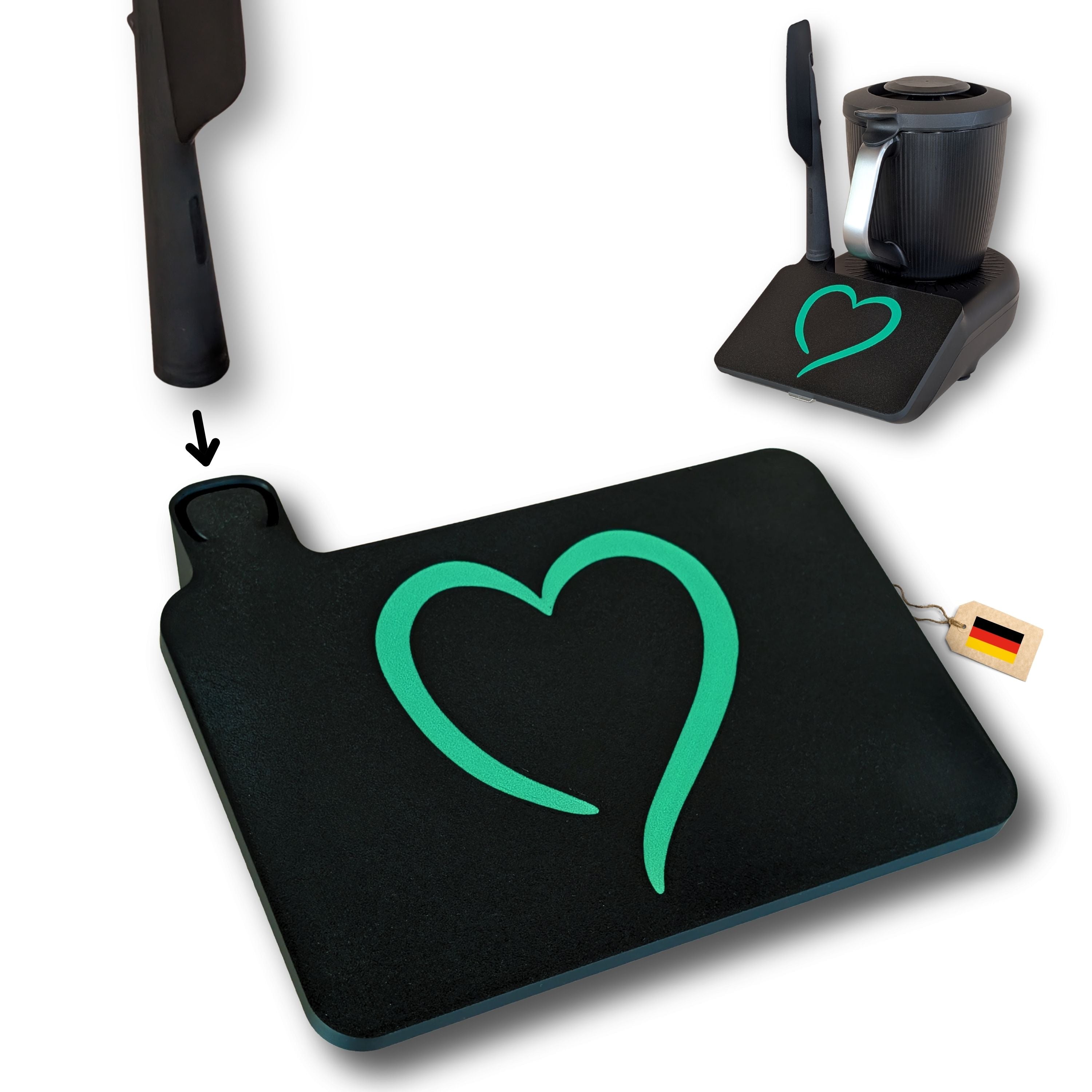 Displayschutz für Thermomix TM7 von Vorwerk – Displayabdeckung mit Spatelhalter Zubehör Gadget für Thermo mix TM7 Bimby Schutzplatte Anti-Kratzer