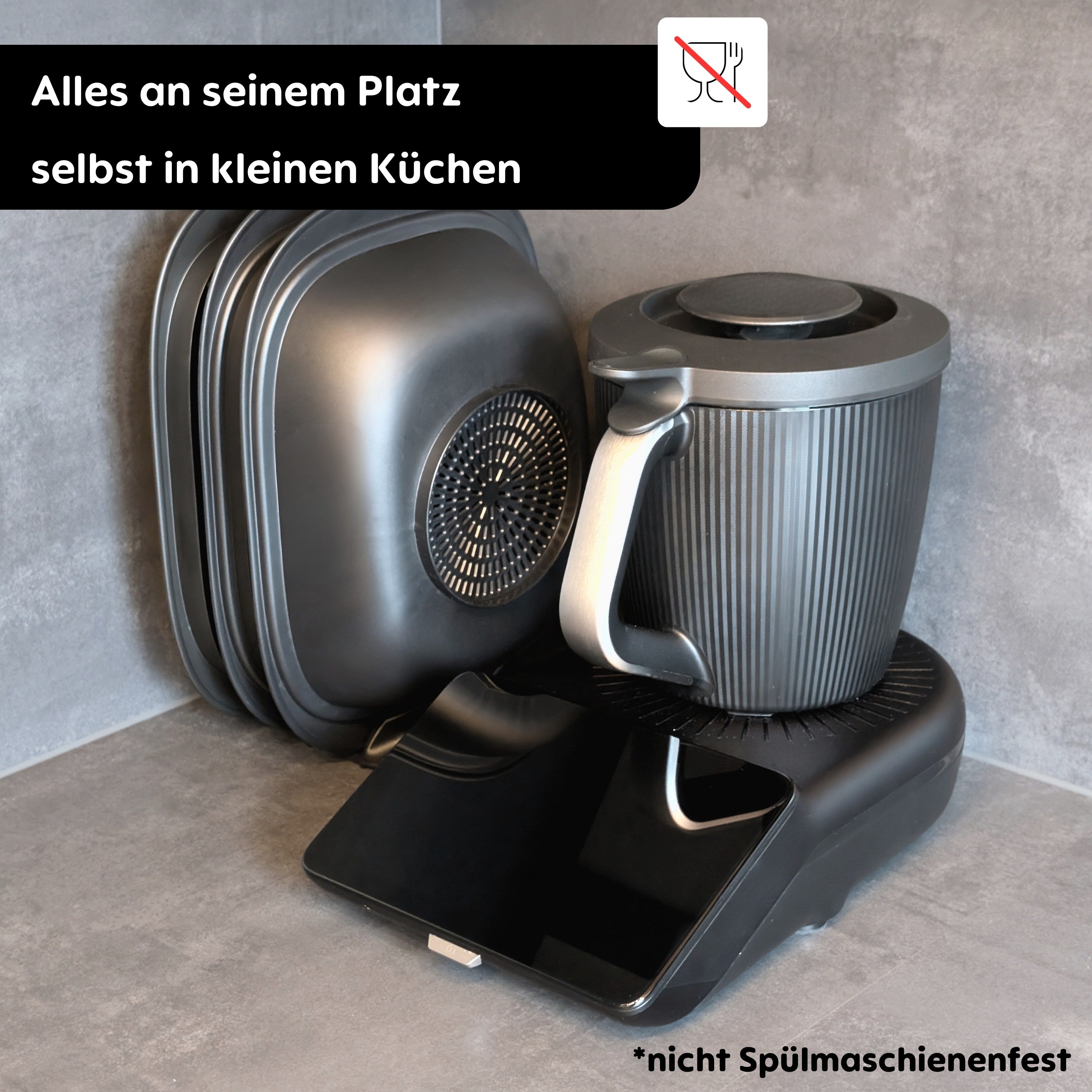 Varoma Stand Holder Organizer suitable for Thermomix TM7/Bimby – Space-saving Draining Aid for Kitchen Organization Thermomix Fans