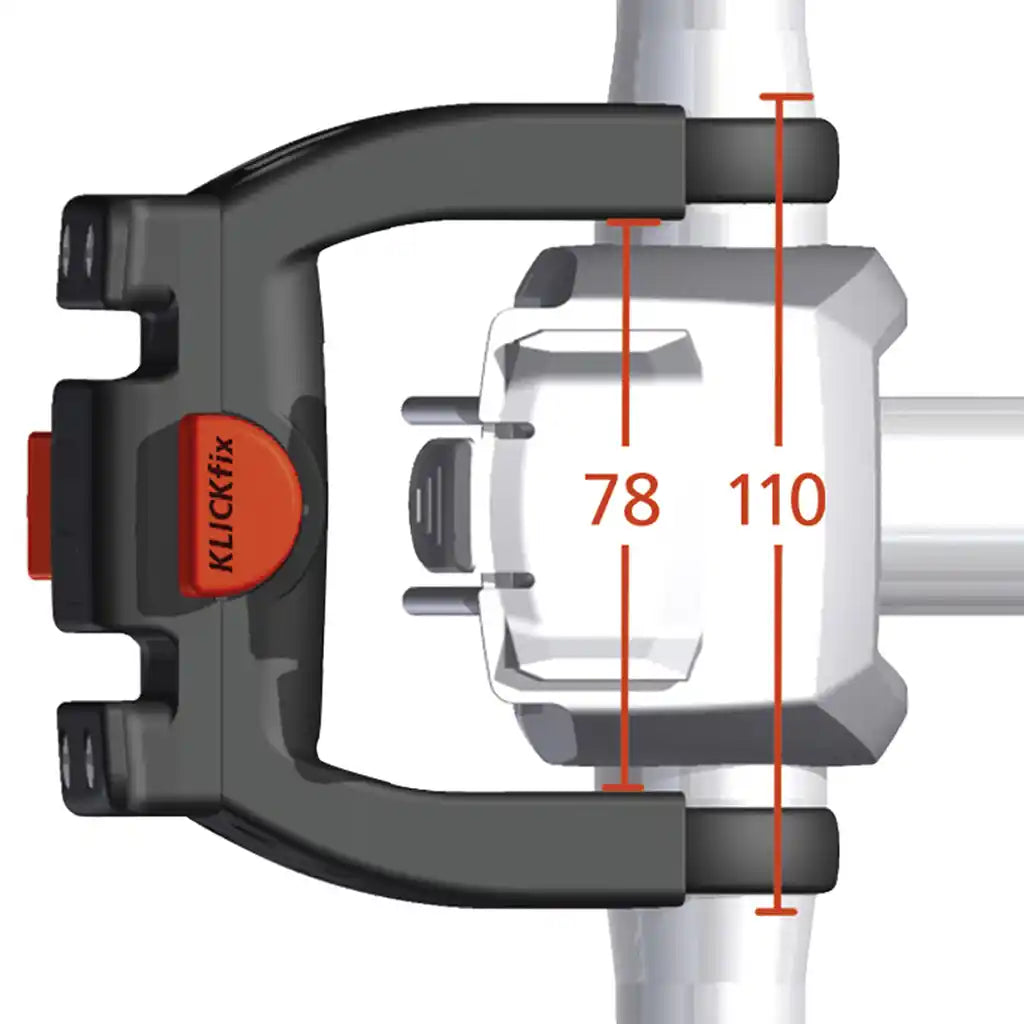 KLICKfix Zubehör Lenkeradapter E, Schwarz