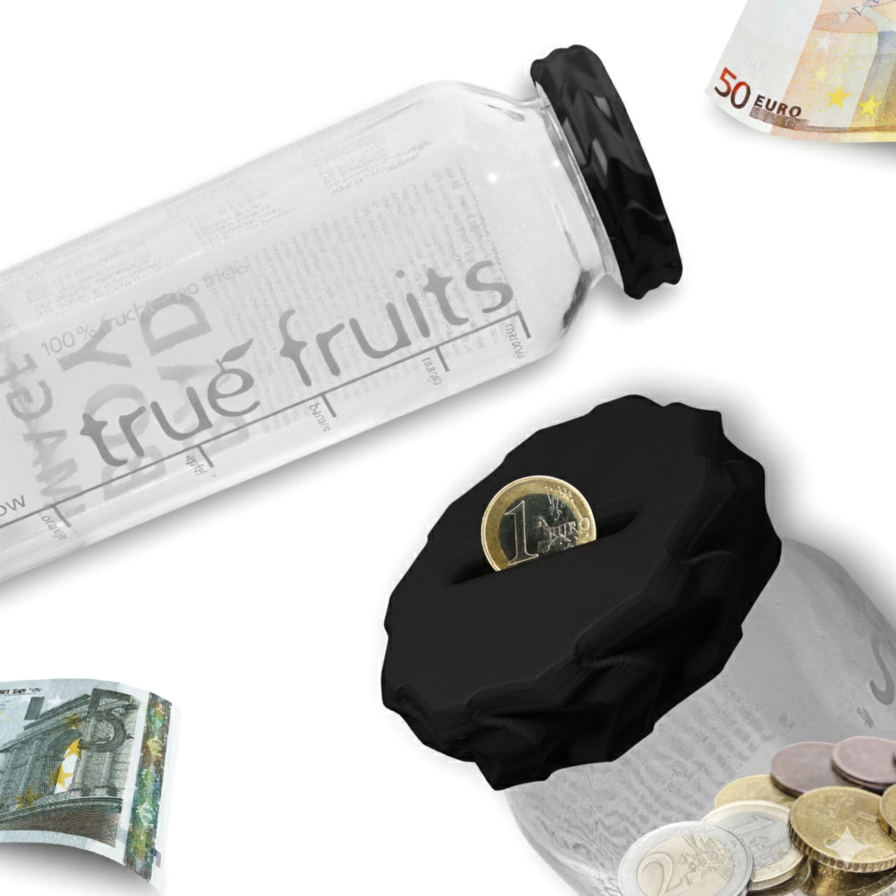 True Fruits Lid Piggy Bank Coin Collector