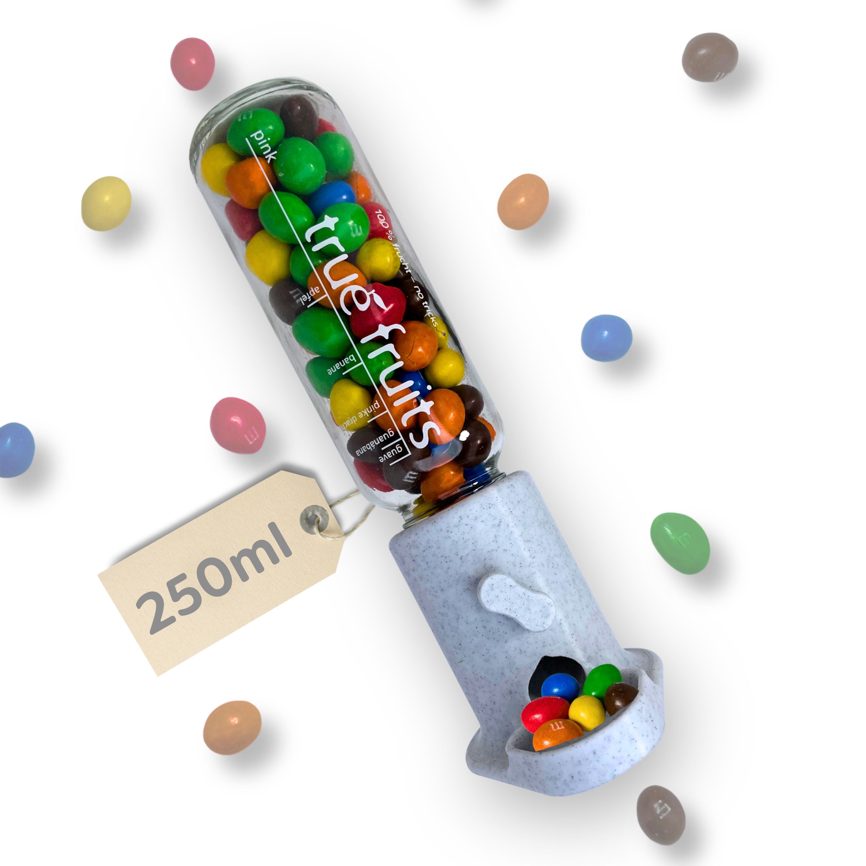 Sweet dispenser for True Fruits bottle