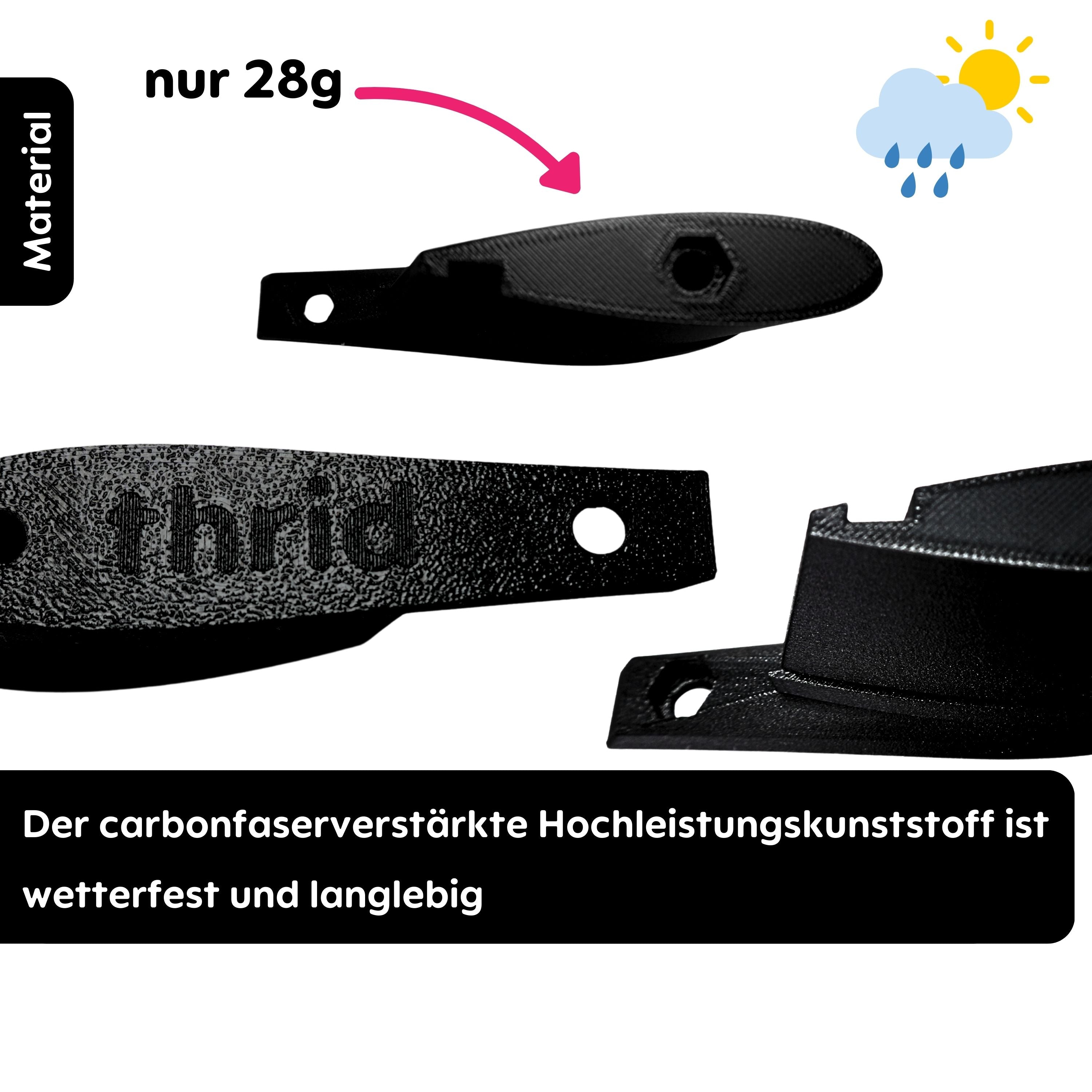 BTA Flaschenhalter für Scott Plasma 6 Fahrrad | Aero-Halter aus Carbonverstärktem Hochleistungskunststoff schwarz