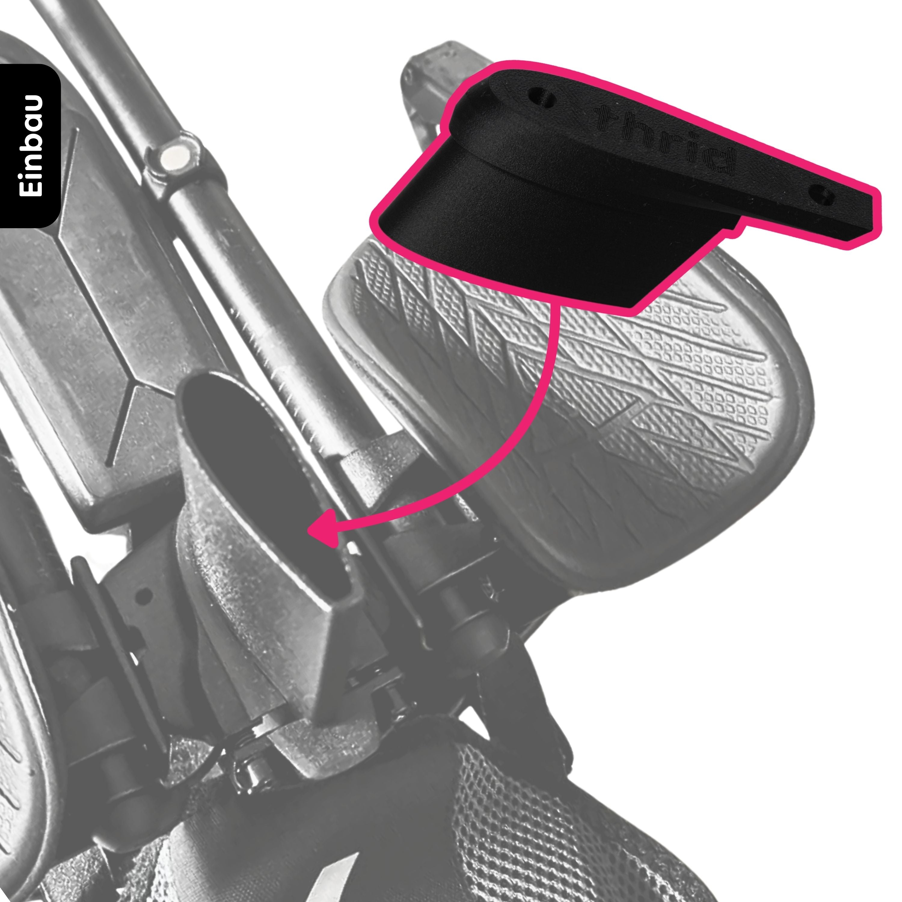 BTA Flaschenhalter für Scott Plasma 6 Fahrrad | Aero-Halter aus Carbonverstärktem Hochleistungskunststoff schwarz