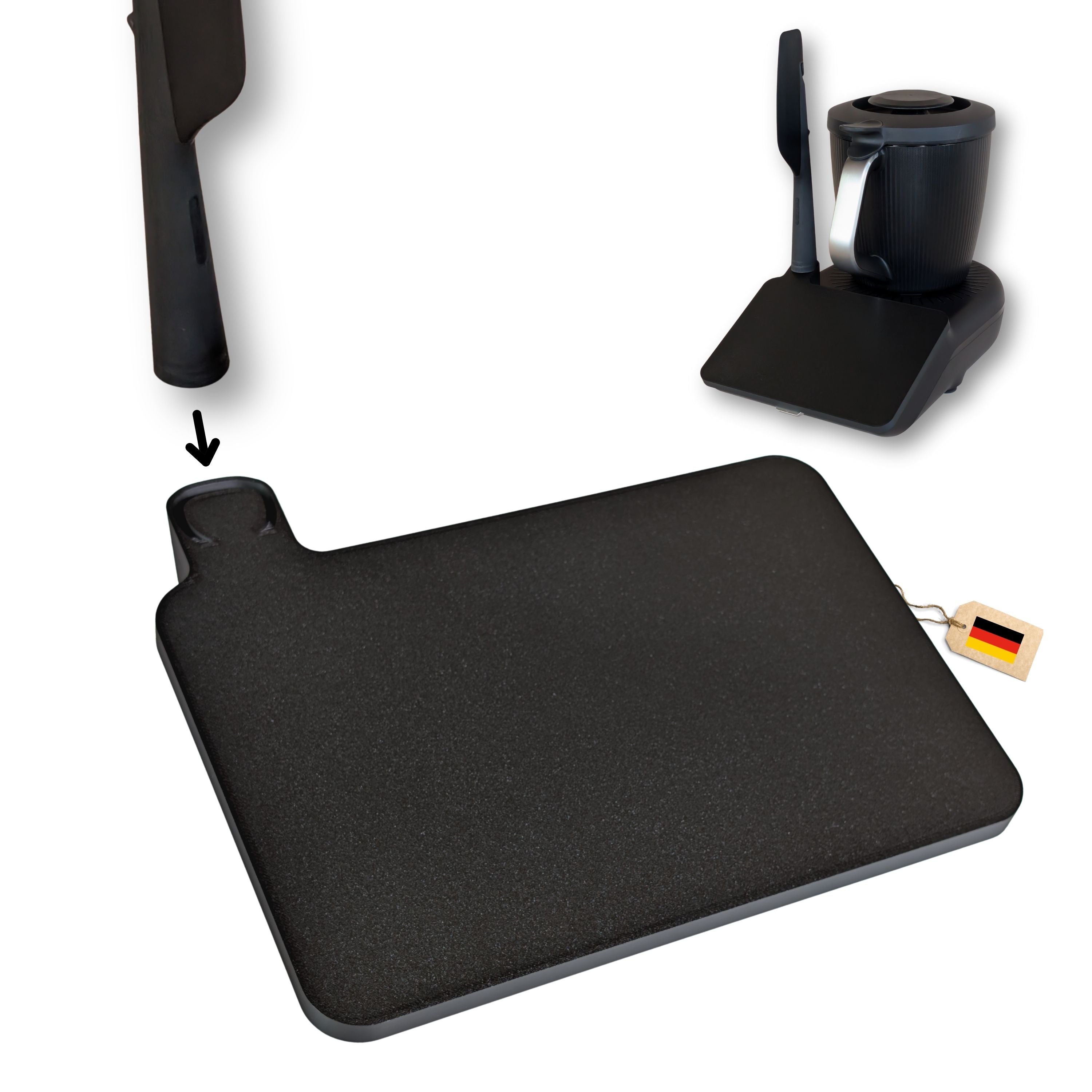 Displayschutz für Thermomix TM7 von Vorwerk – Displayabdeckung mit Spatelhalter Zubehör Gadget für Thermo mix TM7 Bimby Schutzplatte Anti-Kratzer