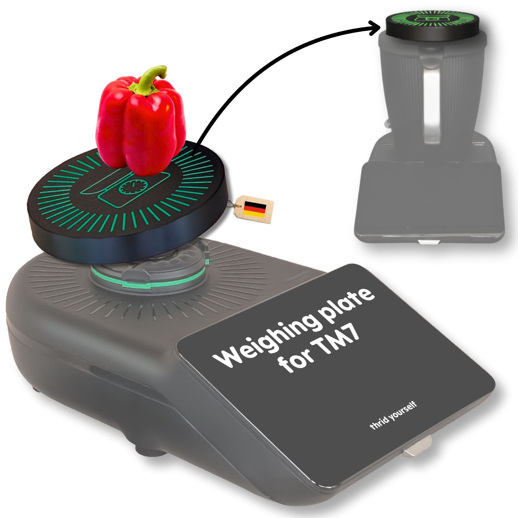 Wiegeplatte V2 für Thermomix TM7 Vorwerk Waagenabdeckung Wiegeplatte Zubehör