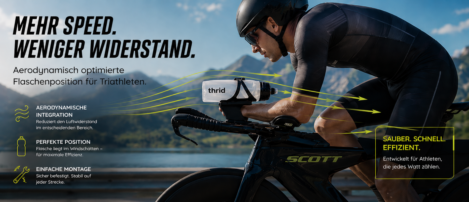 BTA Bottle Cage for Scott Plasma 6 Bicycle | Aero Mount Made of Carbon-Reinforced High-Performance Plastic, Black