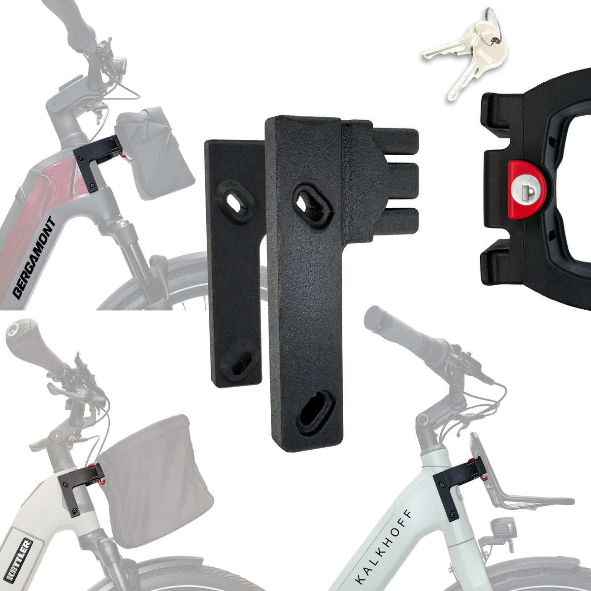 Adapter für Riese & Müller E-Bikes - Klickfix Lenker Adapter E mit Schloss einfach am Fahrrad montieren Zubehör